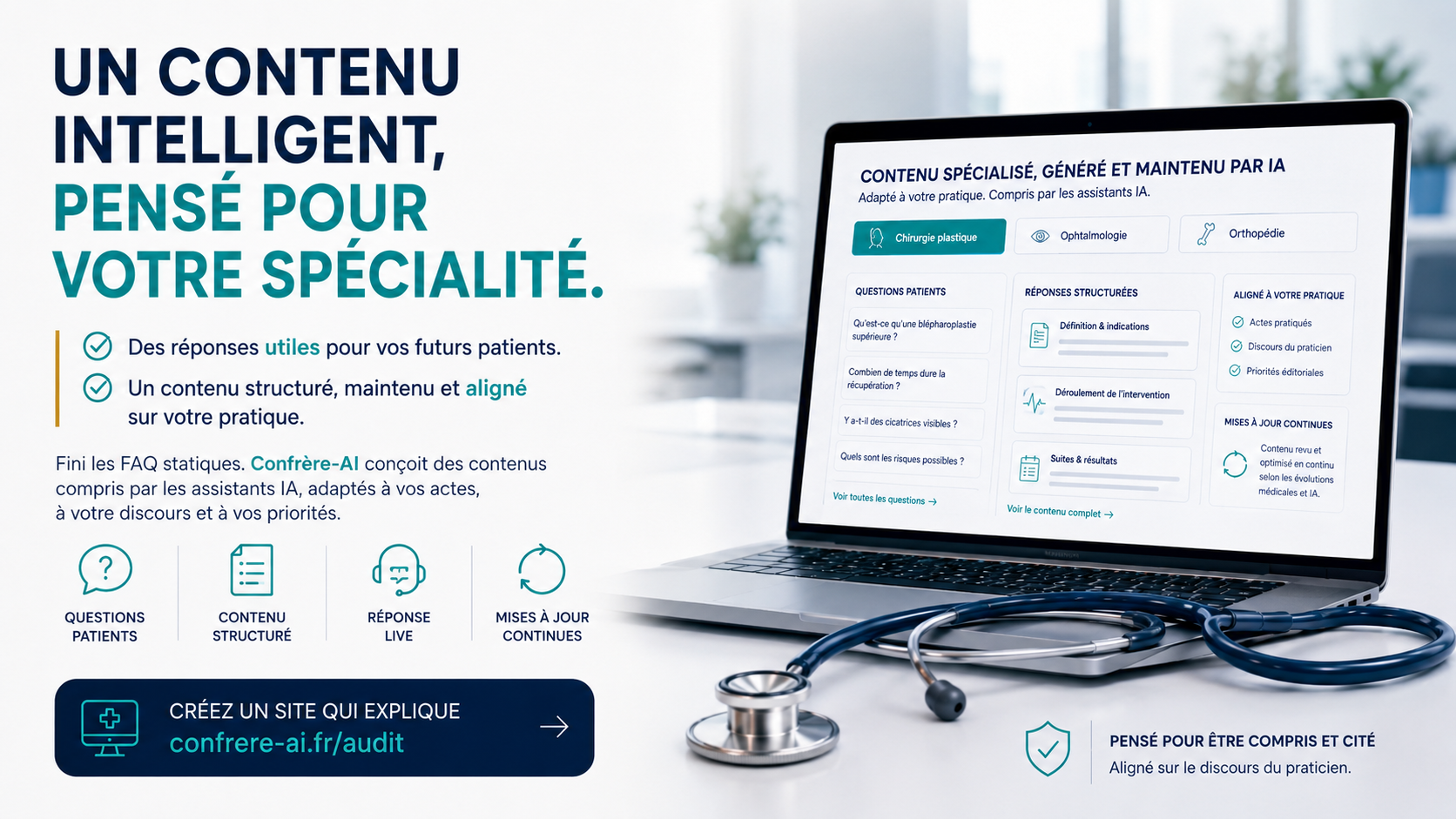Un contenu intelligent, pensé pour votre spécialité